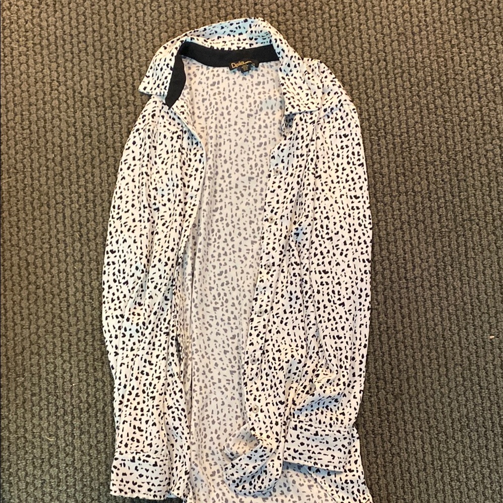 Dalia Black and White Patterned Top